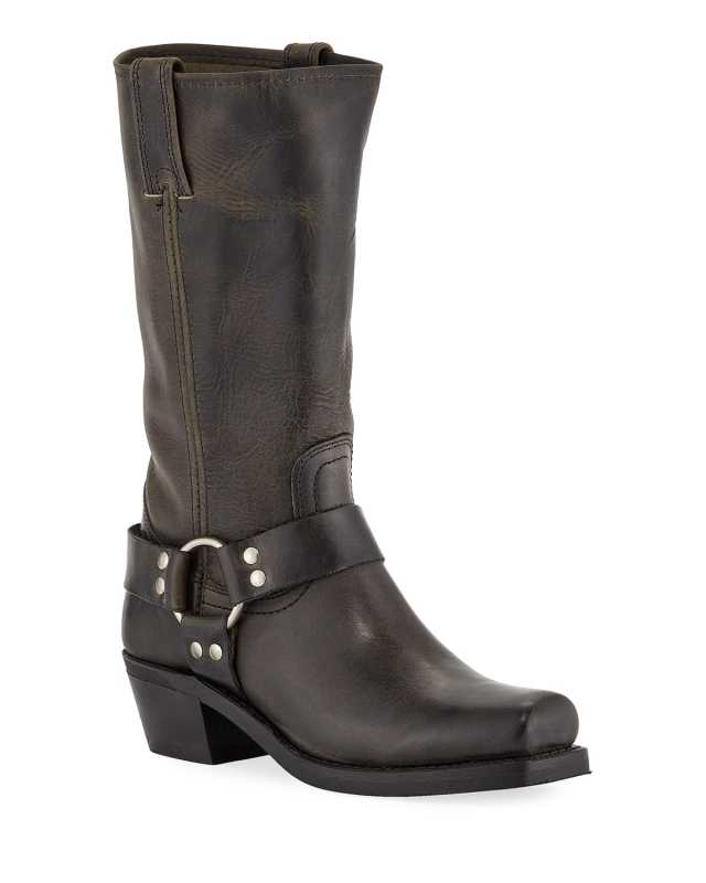 Harness 8R Leather Knee Boots